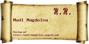 Madl Magdolna névjegykártya