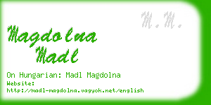 magdolna madl business card